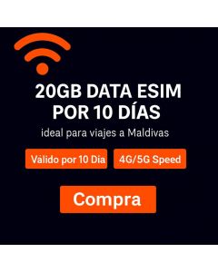 eSIM Dhiraagu para Maldivas (10 Días)