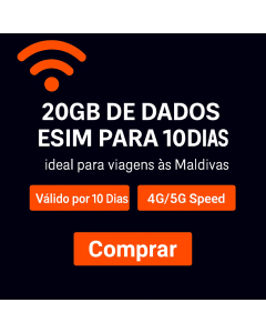 Dhiraagu eSIM para Maldivas (10 dias)