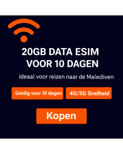 Dhiraagu eSIM voor Malediven (10 dagen)