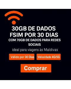 Dhiraagu eSIM para Maldivas (30 dias)