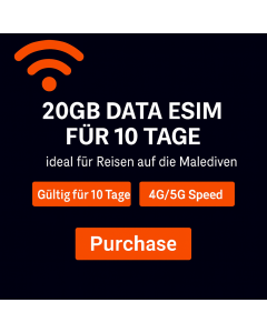 Dhiraagu eSIM für die Malediven (10 Tage)