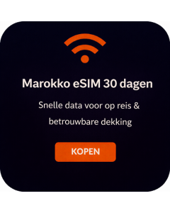 Marokko eSIM 30 dagen – Snelle data voor op reis & betrouwbare dekking