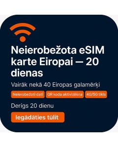 Neierobežoti Eiropas dati 20 dienas