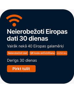 Neierobežoti Eiropas dati 30 dienas