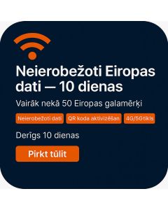 Neierobežoti Eiropas dati — 10 dienas