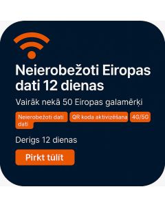Neierobežoti Eiropas dati 12 dienas