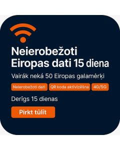 Neierobežoti Eiropas dati 15 dienas