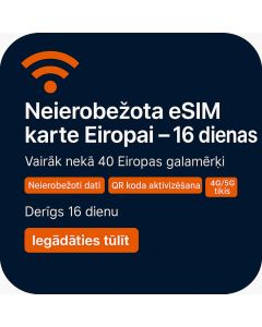 Neierobežoti Eiropas dati 16 dienas