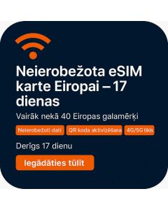 Neierobežoti Eiropas dati 17 dienas