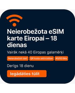 Neierobežoti Eiropas dati 18 dienas