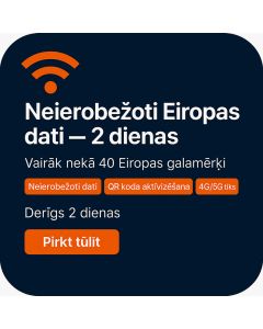 Neierobežoti Eiropas dati — 2 dienas