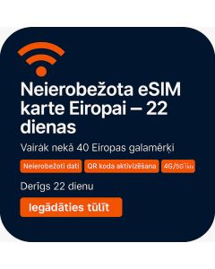 Neierobežoti Eiropas dati 22 dienas