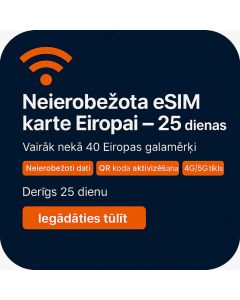 Neierobežoti Eiropas dati 25 dienas