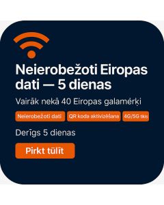 Neierobežoti Eiropas dati — 5 dienas