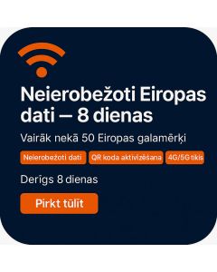 Neierobežoti Eiropas dati — 8 dienas