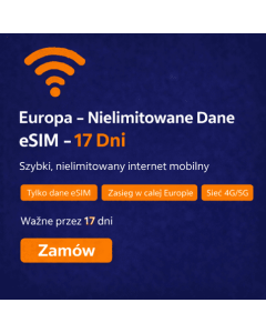 Nielimitowane dane europejskie przez 17 dni