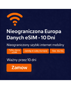 Nielimitowane dane w Europie – 10 dni