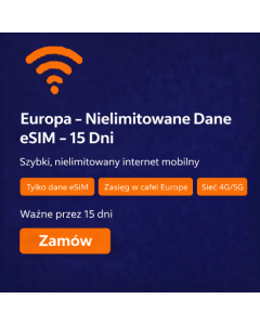 Nielimitowane dane w Europie – 15 dni
