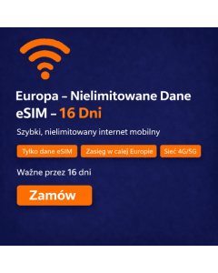 Nielimitowane dane w Europie – 16 dni