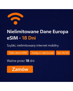 Nielimitowane dane w Europie przez 18 dni