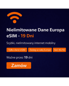 Nielimitowane dane w Europie przez 19 dni