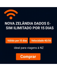 eSIM ilimitado da Nova Zelândia por 15 dias