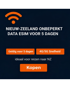Nieuw-Zeeland Onbeperkt eSIM voor 5 dagen
