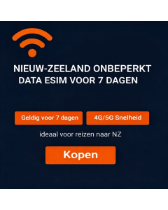 Nieuw-Zeeland Onbeperkt eSIM voor 7 dagen