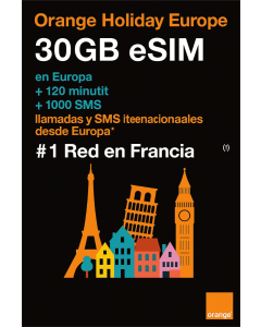 Orange eSIM Europe & UK - 30 GB Data & 120 mins Voice
