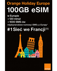 Orange Holiday 100 GB eSIM dla Europy i Wielkiej Brytanii