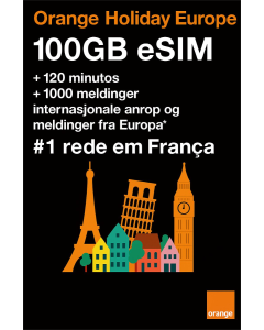 Orange Holiday 100 GB eSIM para Europa e Reino Unido