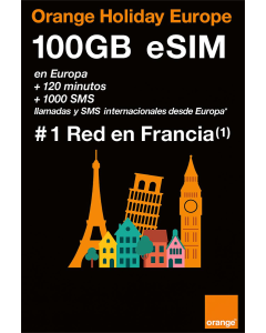 Orange Holiday 100 GB eSIM para Europa y Reino Unido
