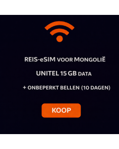 Reis-eSIM voor Mongolië – Unitel 15 GB data + onbeperkt bellen (10 dagen)