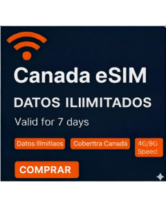 eSIM Canadá Ilimitado - 7 Días
