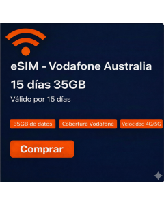 Vodafone Australia eSIM – 15 Days 35GB