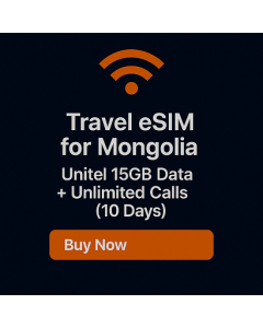 Travel eSIM for Mongolia – Unitel 15GB Data + Unlimited Calls (10 Days)