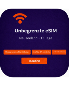 Unbegrenzte eSIM Neuseeland - 13 Tage