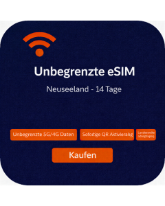 Unbegrenzte eSIM Neuseeland - 14 Tage