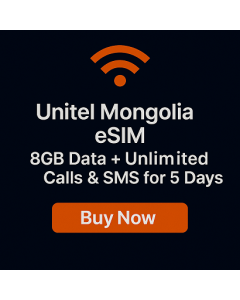 Unitel Mongolia eSIM – 8GB Data + Unlimited Calls & SMS for 5 Days