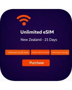 Unlimited eSIM New Zealand - 21 Days