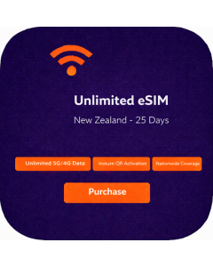 Unlimited eSIM New Zealand - 25 Days