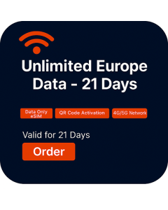 Unlimited Europe Data 21 days