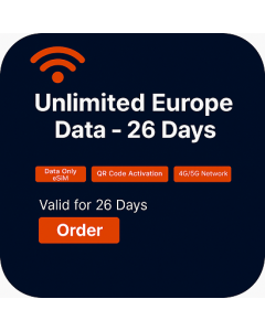 Unlimited Europe data 26days