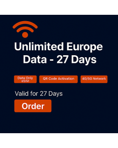 Unlimited Europe data 27 days