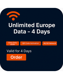 Unlimited Europe Data - 4 Days