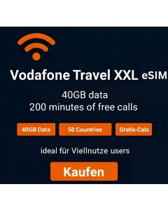 Vodafone eSIM 40GB: Die Freiheit für Digitale Nomaden (50 Länder)