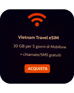 Vietnam Travel eSIM – 30 GB per 5 giorni di Mobifone + chiamate/SMS gratuiti