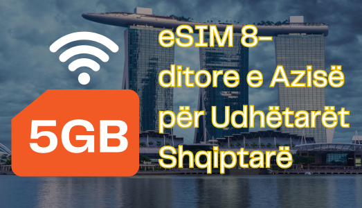 eSIM 8-ditore e Azis&euml; p&euml;r Udh&euml;tar&euml;t Shqiptar&euml;