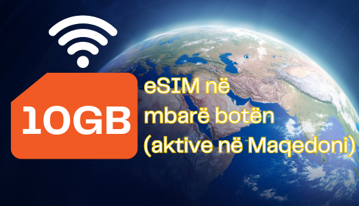 Orange Holiday 10GB eSIM n&euml; mbar&euml; bot&euml;n: (aktive n&euml; Maqedoni)